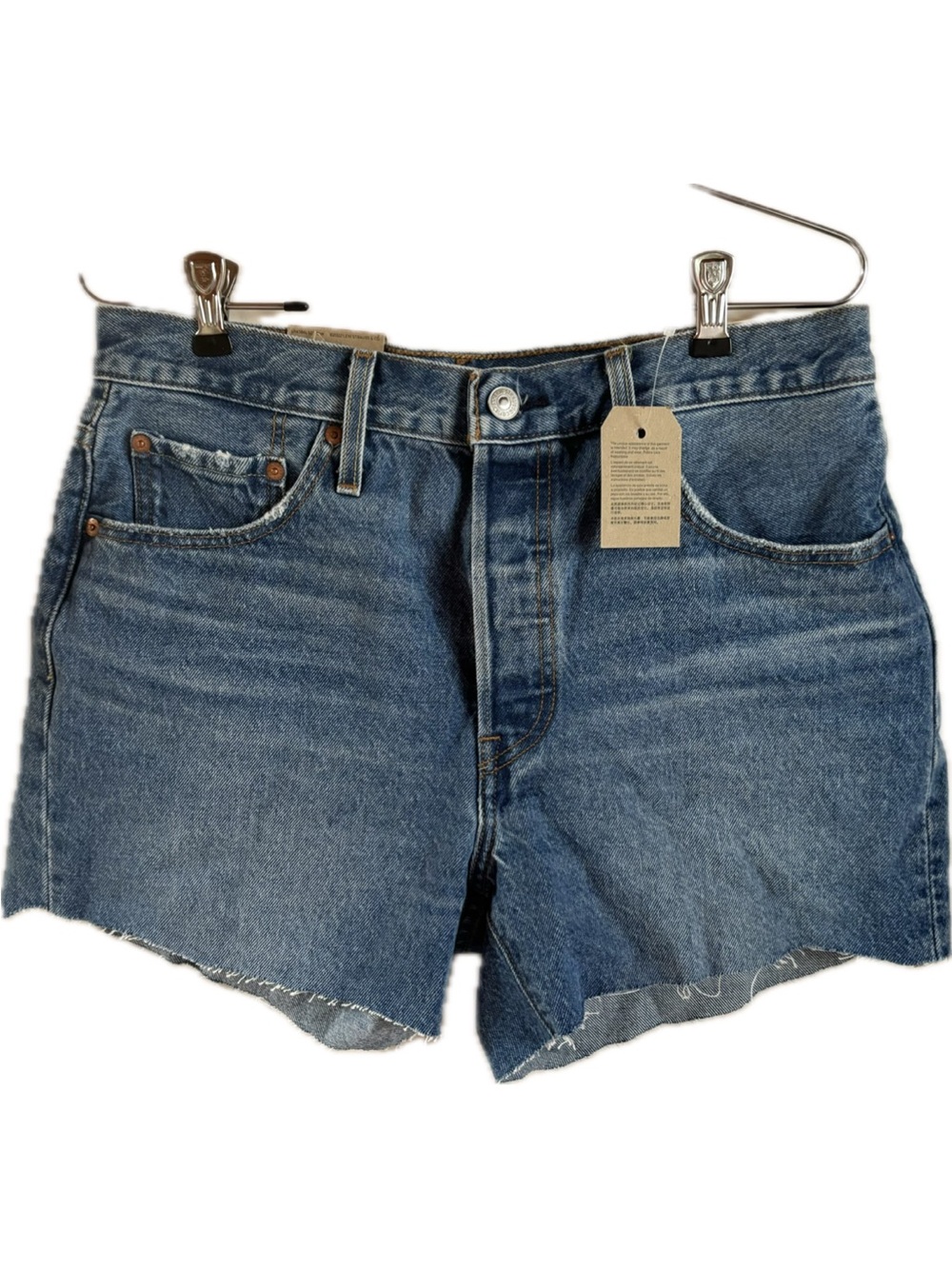 NWT Levi's 501 Women's Distressed Blue Denim Shorts